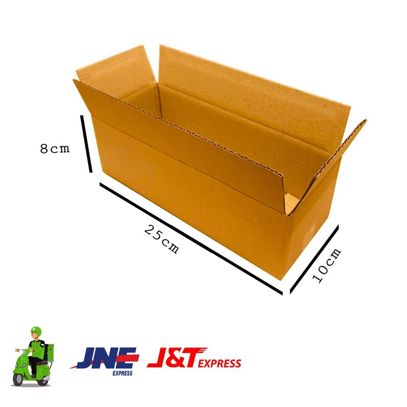 

kardus box single wall polos baru uk 25x10x8 cm