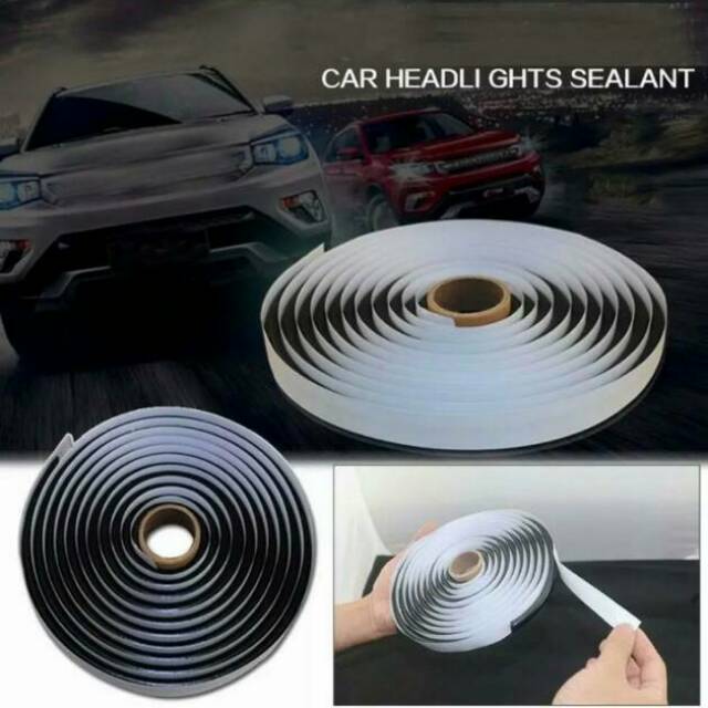 Lem retrofit perekat mika kaca lampu headlamp orgavyl butyl snake glue sealant tape