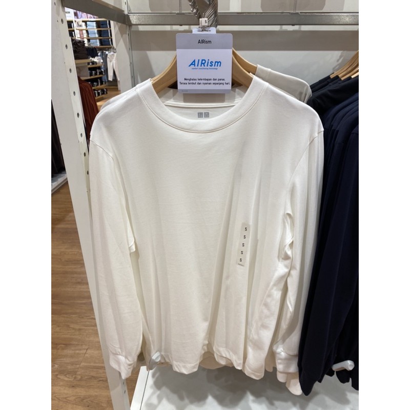 AIRISM TSHIRT KATUN CREW NECK UV PROTECTION PJG PRIA - UNIQLO