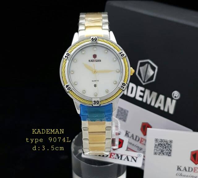 Jam wanita Kademan 9074 original tahan air