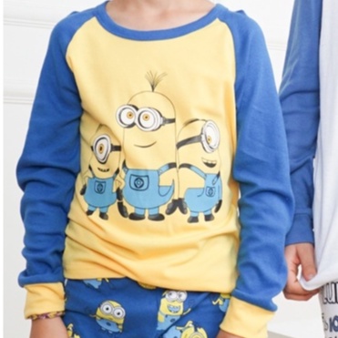 Piyama import anak anak motif MINIONS | DUO KRUCILS