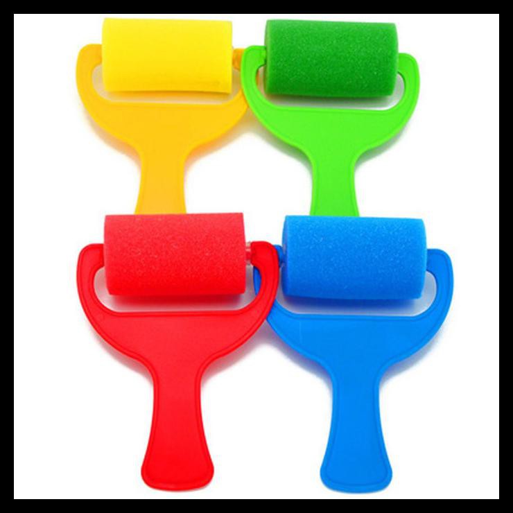 

Termurah Eai 4Pcs/Set Kuas Roller Spons Untuk Peralatan Melukis/Craft Anak