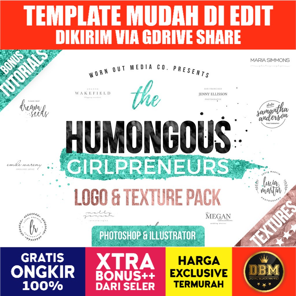 The Humongous Girl Preneurs Big Logo Pack - Adobe Photoshop &amp; Illustrator