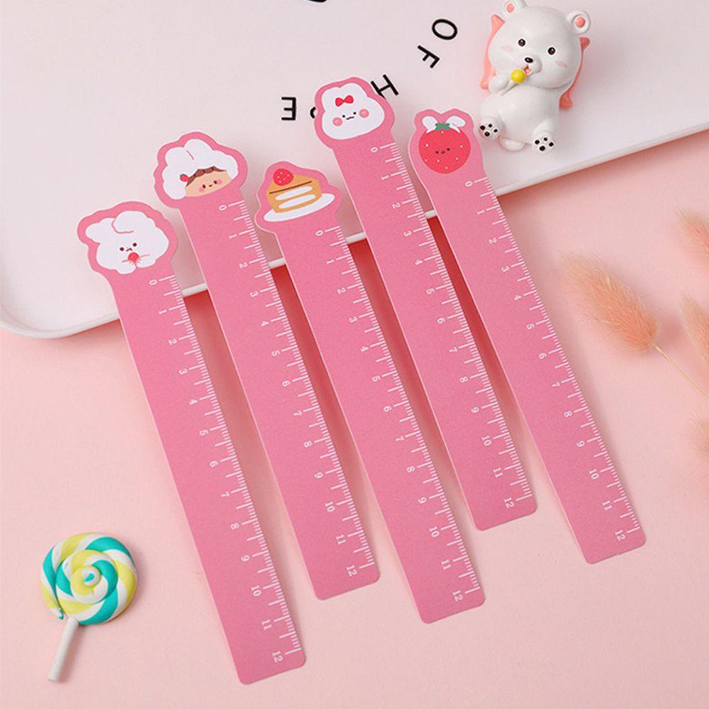 Agustina Penggaris Lurus Kantor Perlengkapan Sekolah Anak Hadiah Novelty Portable Bendable Stationery 12cm Penggaris Skala Lukisan