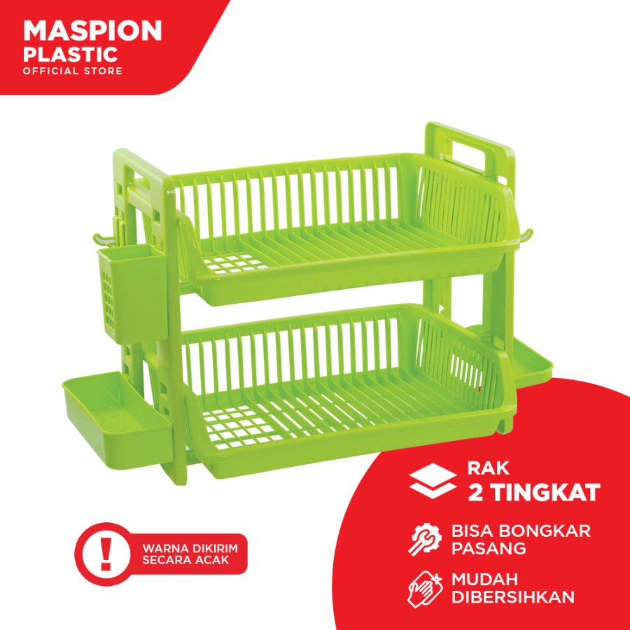 MASPION Rak Piring dan Gelas / Rak Dapur Serba Guna / Multi Kitchen Rack BR 030