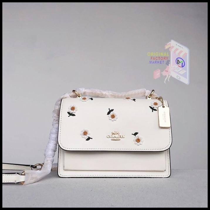 Tas C0Ach 2858 Klare Crossbody With Daisy Embroidery Original