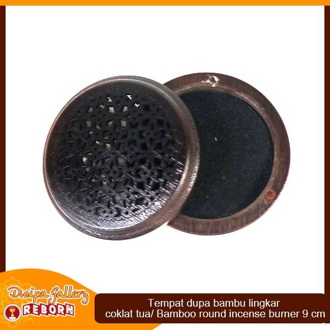 Hiolo Tempat Bakar Dupa Lingkar Round Incense Burner Bambu 9cm II