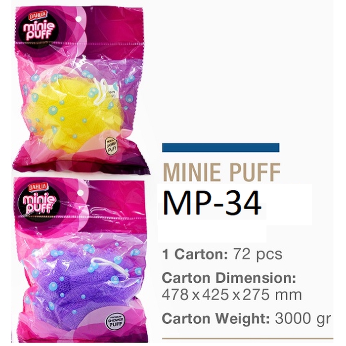 Dahlia Minie Puff MP-34 Spon Sabun Mandi Sponge Shower Minie Puff