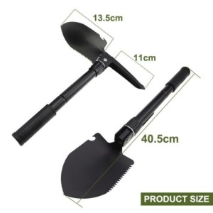 SEKOP CANGKUL Sekop Cangkul Lipat MultiFungsi Portable Survival Tool Black