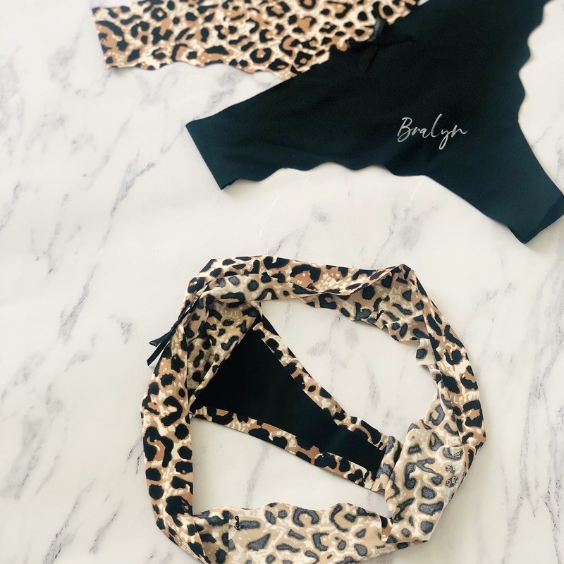 COD THONG SERI LEO BLACK (seamless thong,cd seamless,celana dalam wanita,seamless thong,gstring)