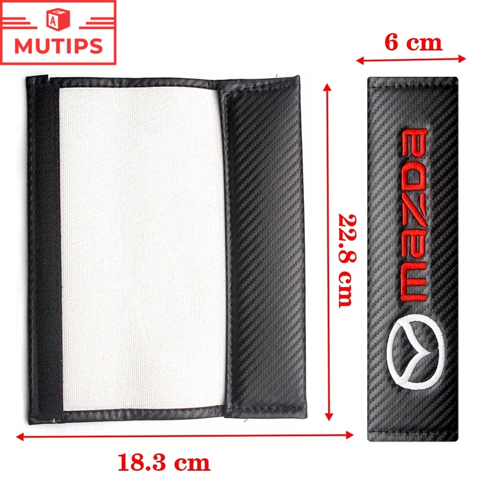 Mazda 2 Pak Cover Sabuk Pengaman Mobil Bahan Serat Karbon Untuk 2 3 CX5 CX30 CX8 CX3 Mazda2 6 5 bl gh gp
