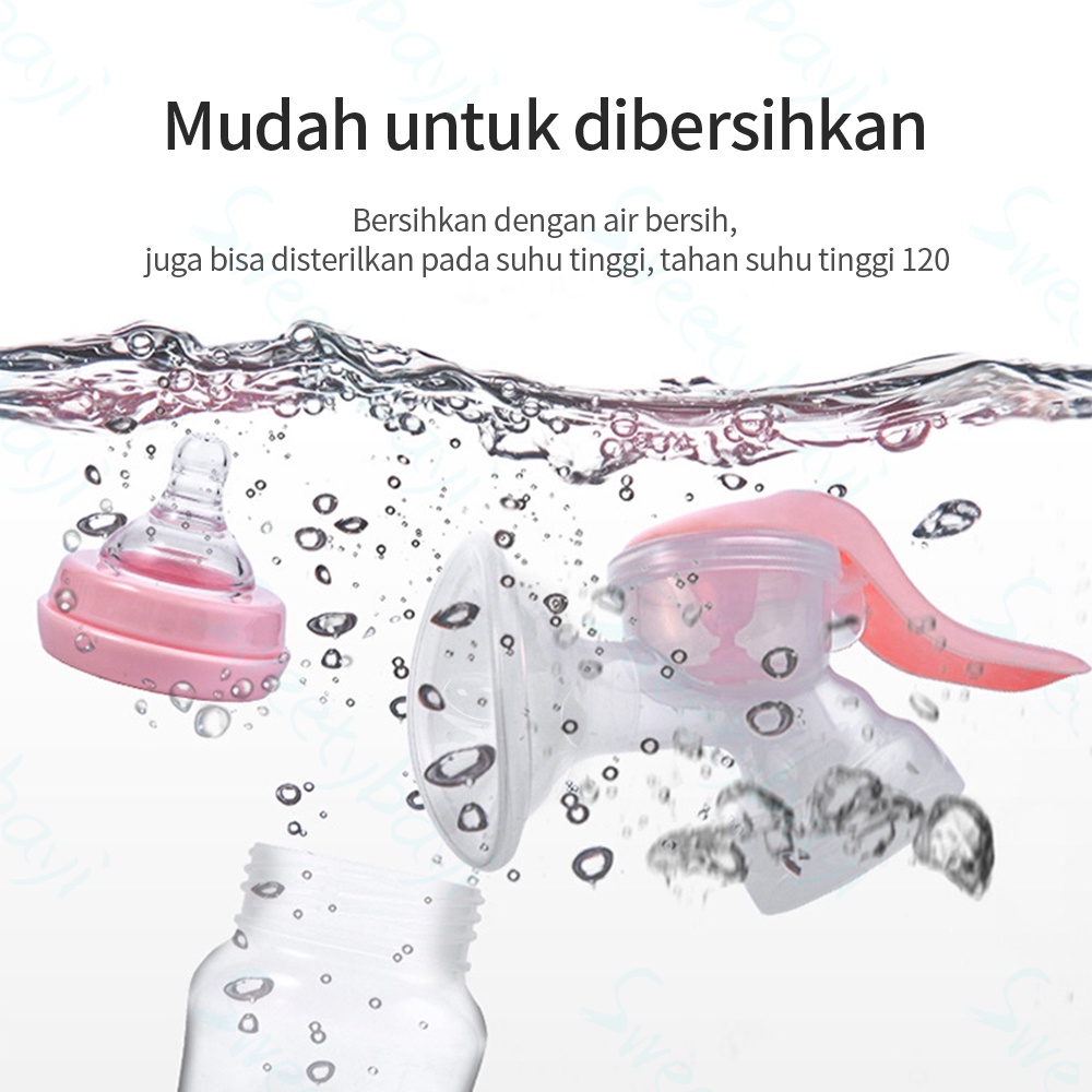 Sweetybayi Pompa asi manual 180 ml breast pump silikon BPA Free