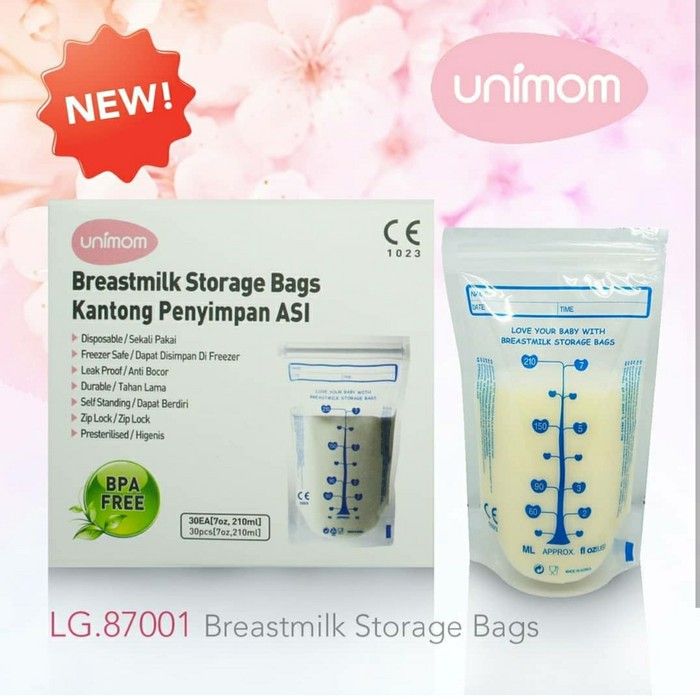 Unimom Breastmilk Storage Kantong Asi 210ml isi 30