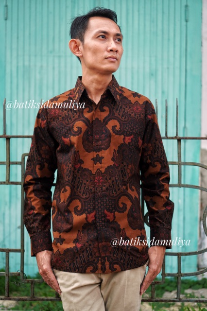 Sidamuliya Batik Kemeja Pria Regular Fit Premium Abistaya Lengan Panjang