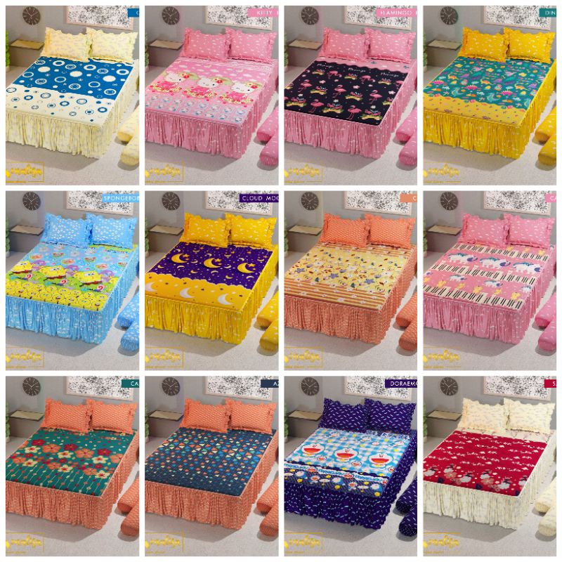 SPREI RUMBAI 160X200 180x200 MONALISA PREMIUM. SPREI 180 160 RUMBAI