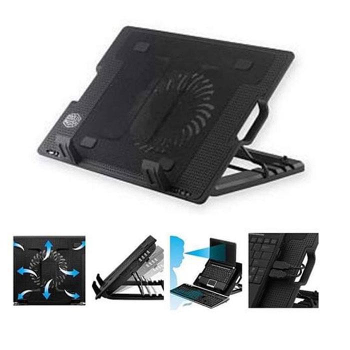 Trend-Universal Ergostand Single Fan Besar Cooler Notebook - Hitam