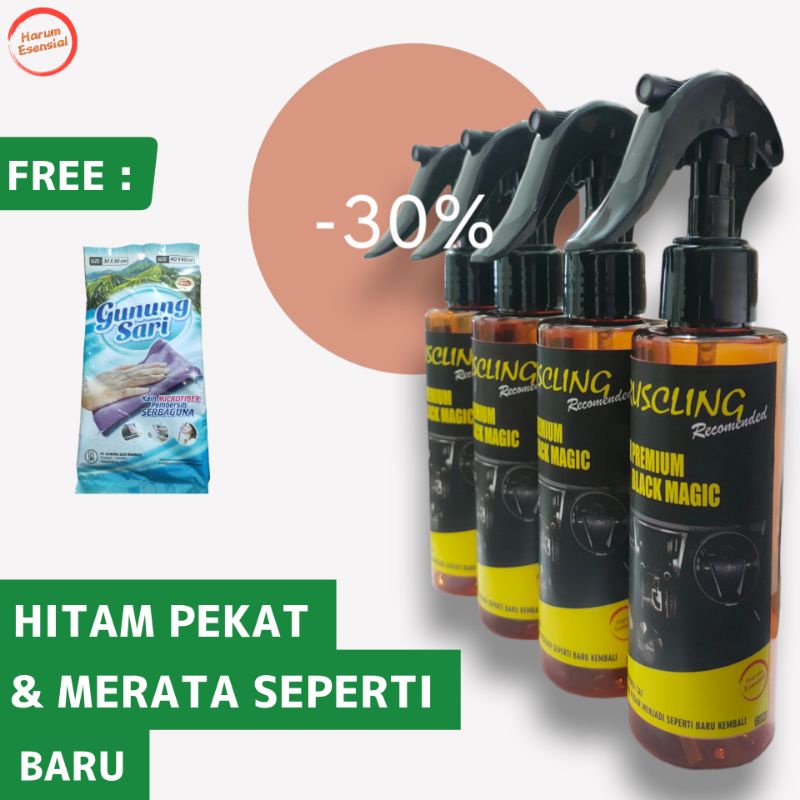 Penghitam body motor / mobil 150ml Spray + Mikrofiber