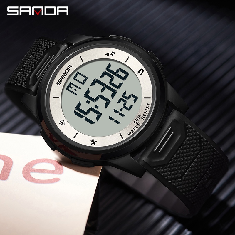 SANDA 6107 Jam Tangan Pria Wanita Digital EL Backlight Sport Watch Anti Air WATCHKITE WKOS