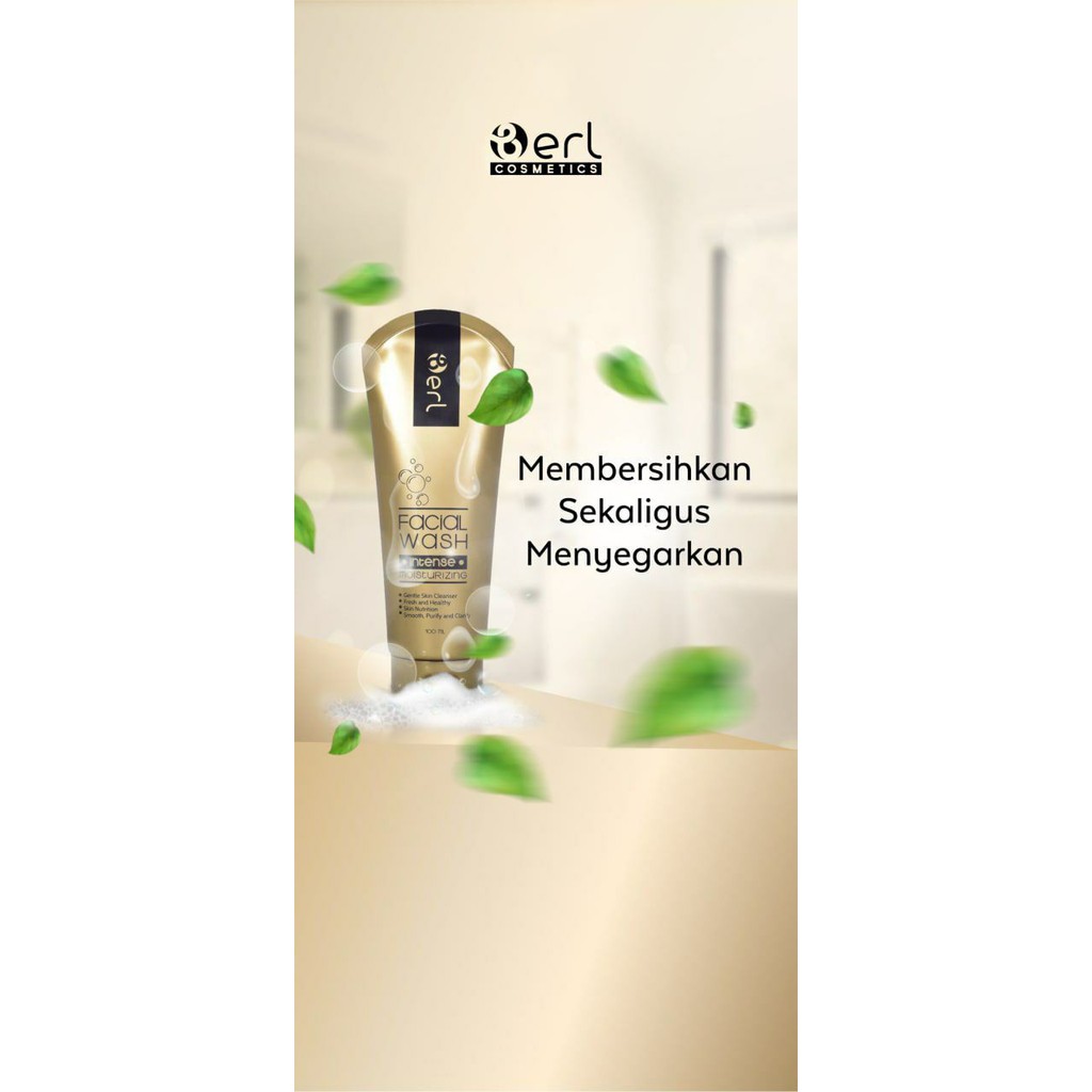 Facial Wash BERL Intense Lightening Mousturizing Kemasan Baru