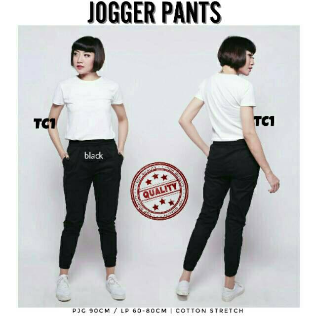 JOGGER PANTS CELANA JOGGER WANITA CELANA BAHAN KANTOR HIGHWAIST HIJAB OUTFIT CELANA HIJAB