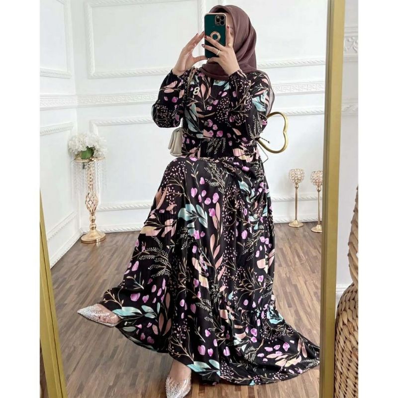 GROSIR gamis rayon model terbaru gamis muslim dress rayon viscose dress maharani