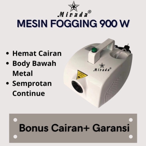 Promo Mesin Fogging Disinfektan Mobil Rumah Alat Foging Mivada 900 Watt Besi Murah