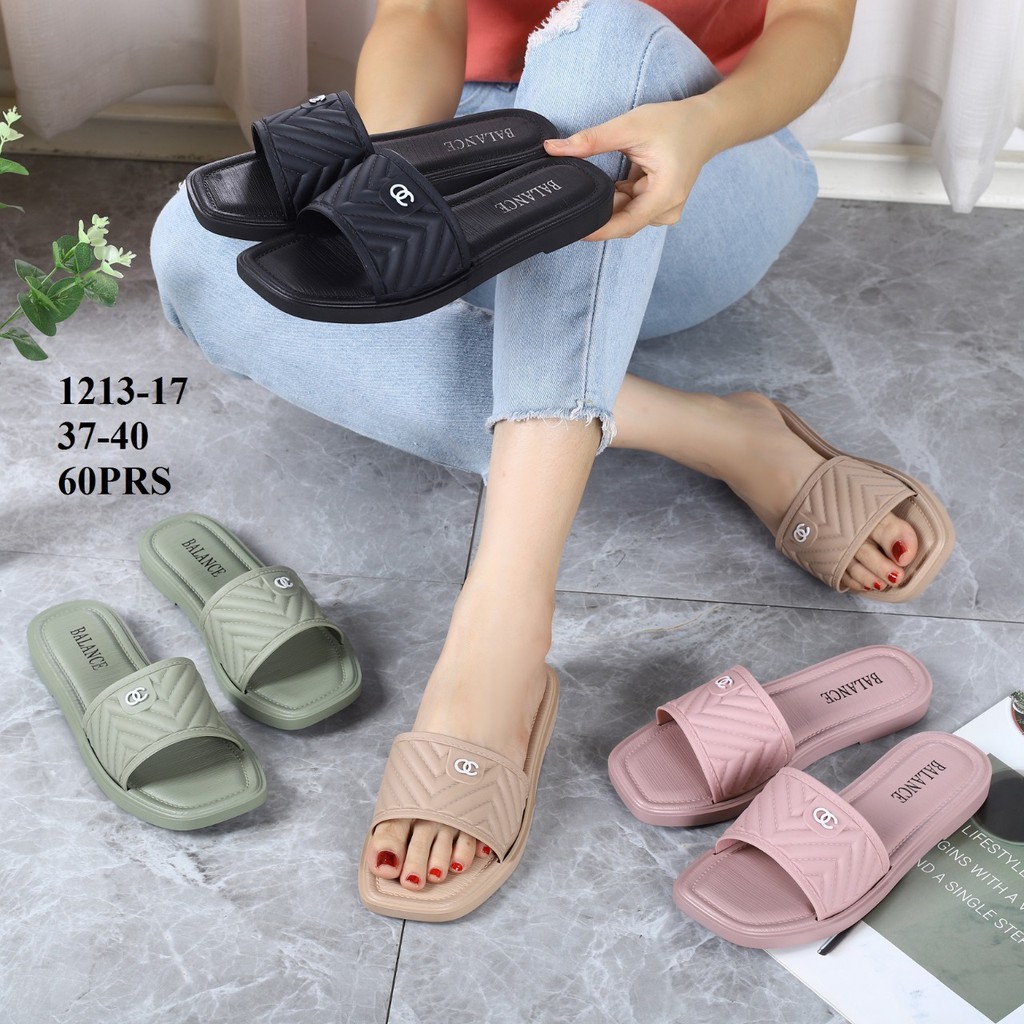 ✨ COD ✔️ SANDAL BALANCE 1213 17 SLOP POLOS TIMBUL OC KECIL ORIGINAL ANTI SLIP CANTIK ELEGANT