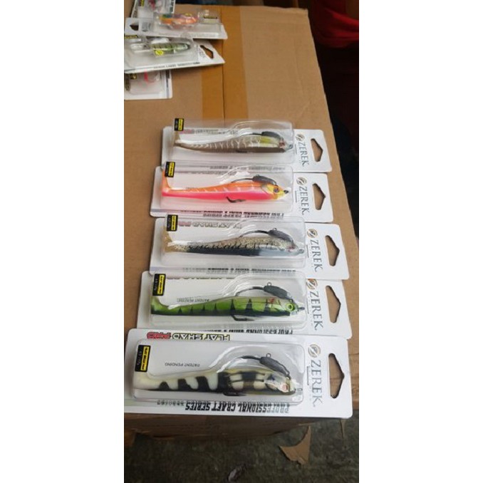 Lure Umpan Pancing ZEREK Flad Shad Pro Soft Bait 4.5" Murah