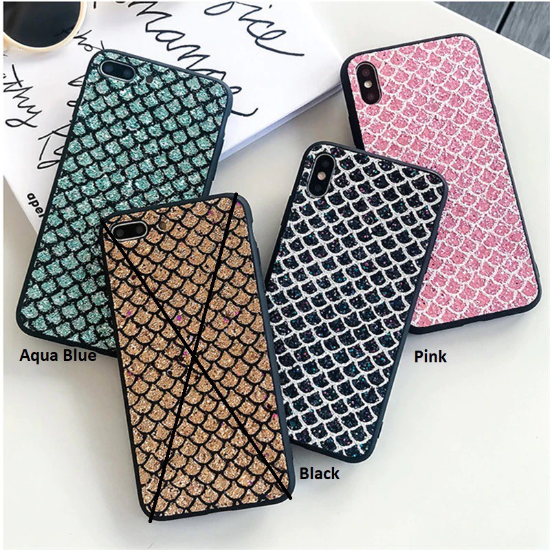 Case Vivo Y12 Y15 Y17 Mermaid Scale Glitter Bling SoftCase