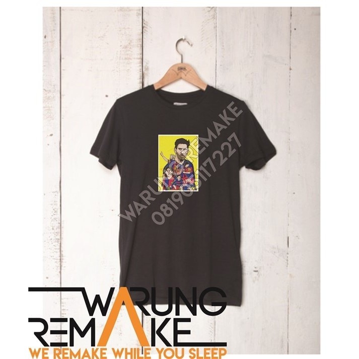Kaos Tshirt Baju Combed 30S Distro Metamorphosis Messi Barca BArcelona