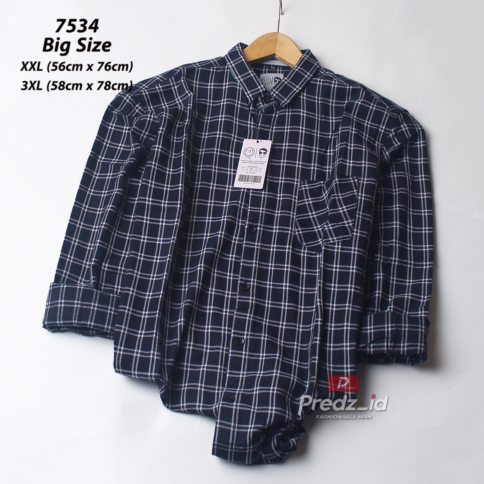 Kemeja Flanel Pria Big Size Lengan Panjang Kemeja Pria Big Size Jumbo Casual Distro Cowo Keren