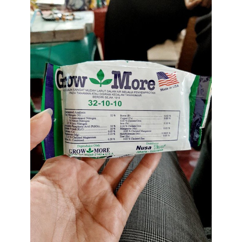 Pupuk Grow More/Pupuk Tanaman Hias/Pupuk tanaman hias aglonema/Pupuk tanaman