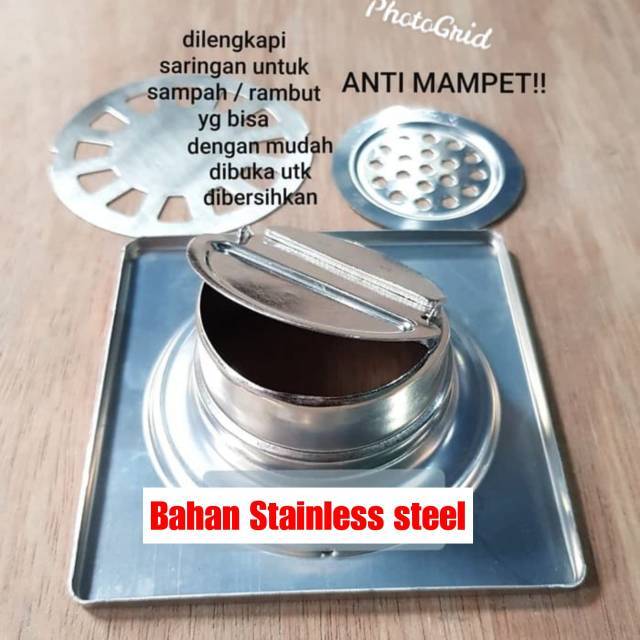FLOOR DRAIN ANTI KECOAK /SARINGAN GOT ANTI SERANGGA/SARINGAN KMR MANDI / FLOOR DRAIN ANTI BAU