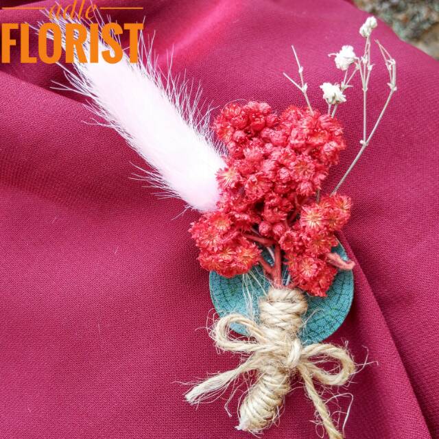 Corsage / boutonniere / bunga jas pria pengantin pria / Bros kerudung / bunga jas edelweis