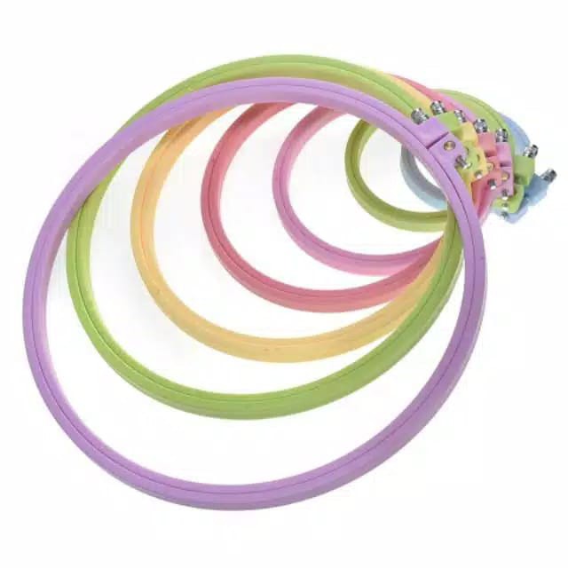 PCS - Pemidangan Plastik Set / Colorful Embroidery Hoop Plastic IMPORT ANK