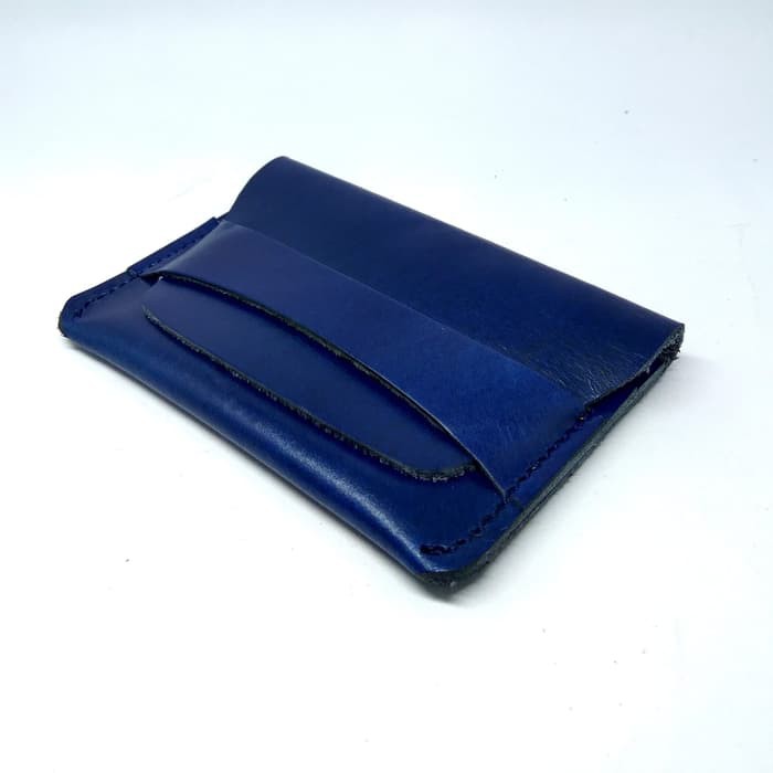 dompet kartu model selip slim wallet simpel minimalis biru PHWL298