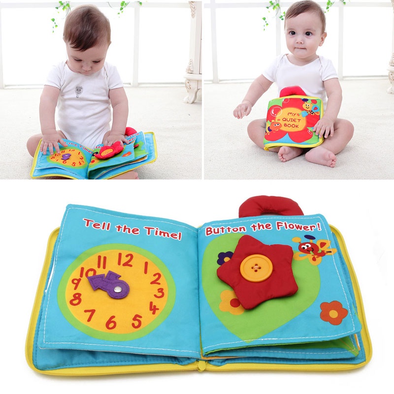 Mary Baby Cloth Book Sensory Toy Pusat Aktivitas Mengajar Paud Mainan Interaktif