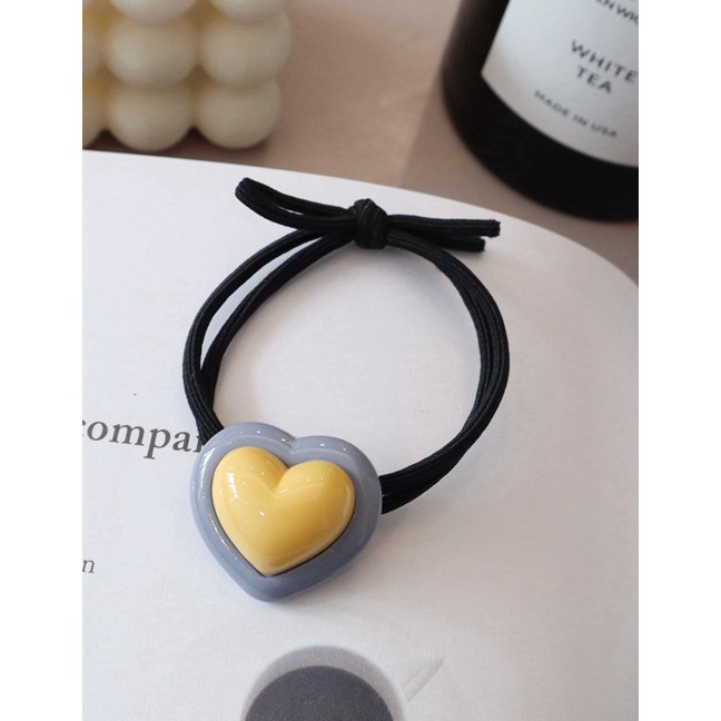 LRC Ikat Rambut Fashion Love  Contrast Geometry Hair Rope F4632x