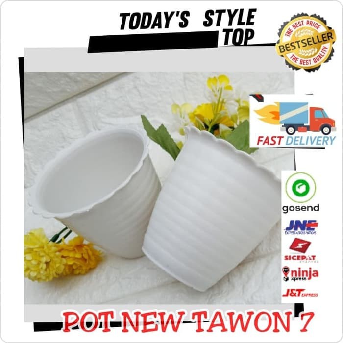 Unik POT TAWON 7 PUTIH 7.5 CM POT PLASTIK VAS BUNGA KECIL bukan pot tawon 8 Limited
