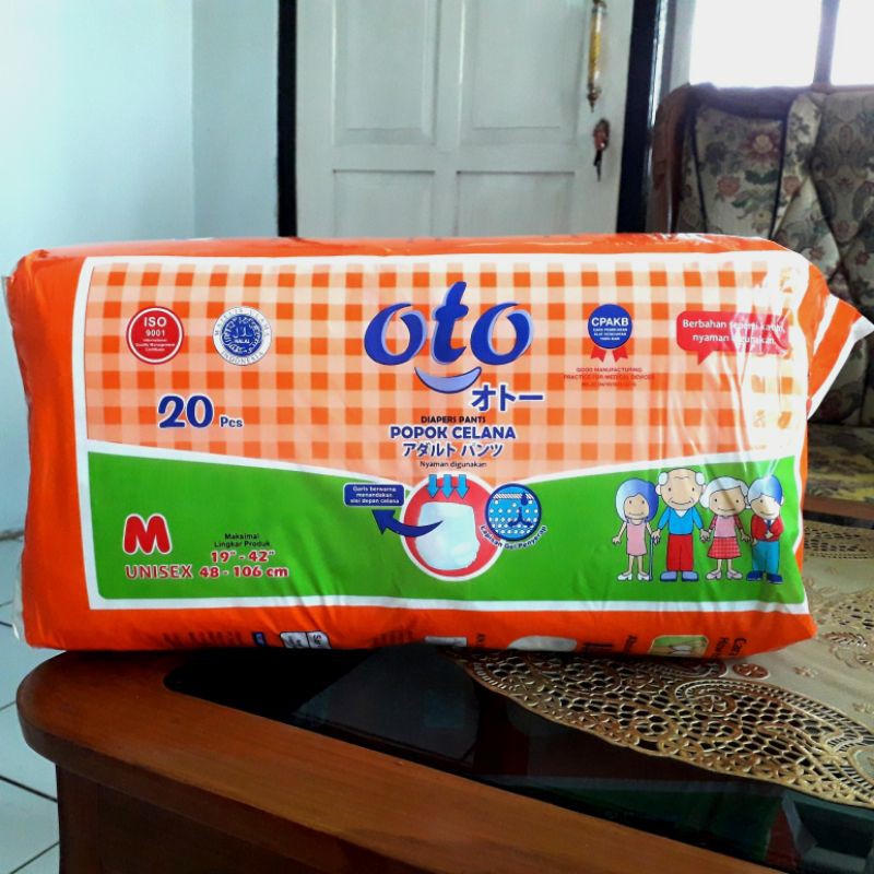 OTO Popok Dewasa Celana Ukuran M isi 20