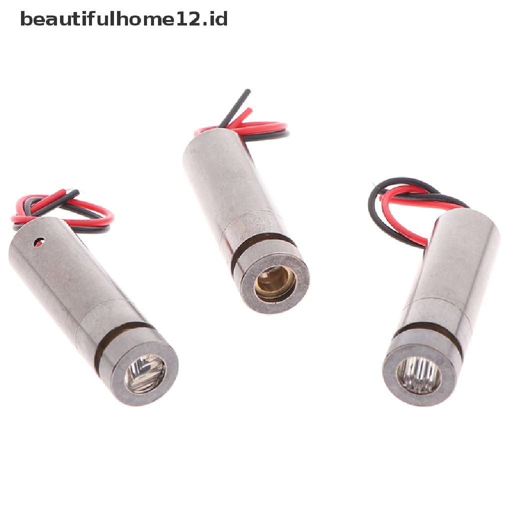 【beautifulhome12.id】 650nm 5mW red point / line / cross laser module head glass lens focusable .