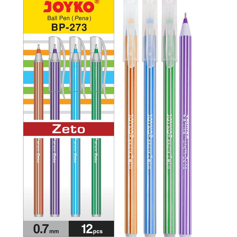

Best! Ball Pen Pulpen Pena Joyko BP-273 Zeto 0.7 mm 1 Box 12 Pcs 시