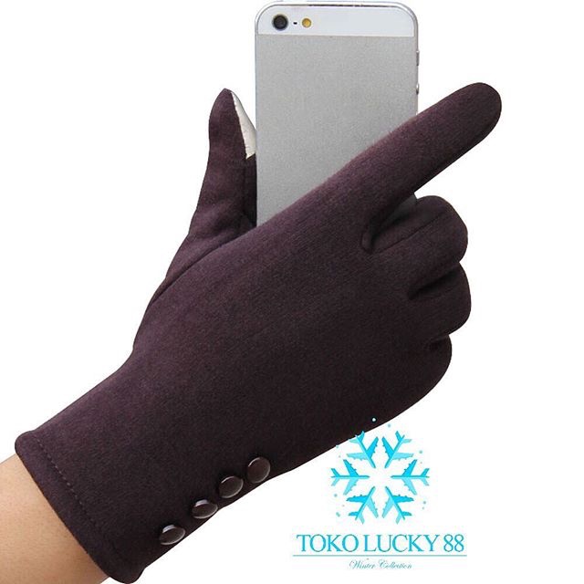 IMPORT MOLLAD Glove Kancing Sarung tangan thermal touchscreen Wanita Musim Dingin model Kancing Woman Glove Winter IMPORT