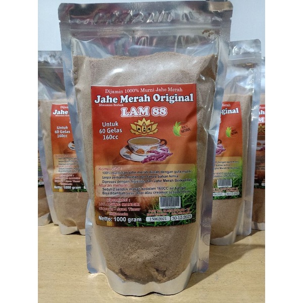 jahe merah original lam 88 paket 3 kg 150 ribu