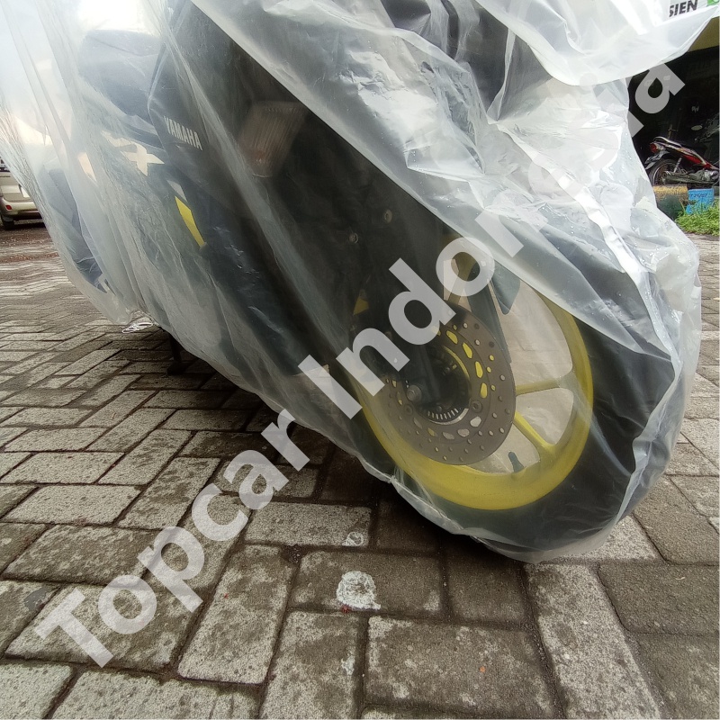 Cover Motor Transparan Tebal Plastik Outdoor Indoor Waterproof Anti Air