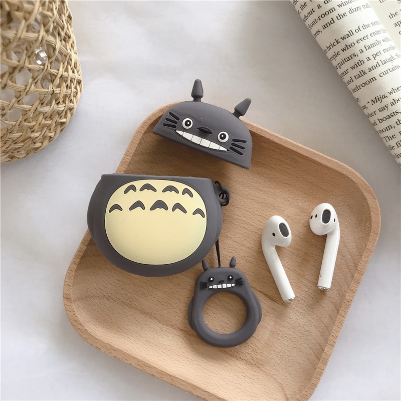 Casing Silikon Motif Kartun Totoro untuk Earphone Wireless Bluetooth
