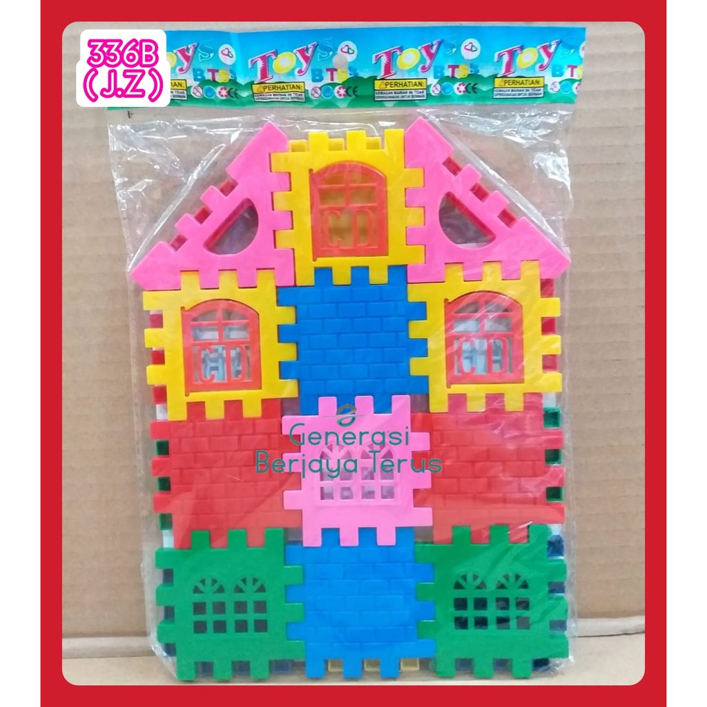 MAINAN EDUKASI ANAK PUZZLE RUMAH / MAINAN BLOCK PUZZLE RUMAH