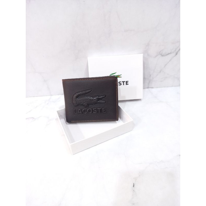 Dompet kulit asli pria Lacoste Lc 801