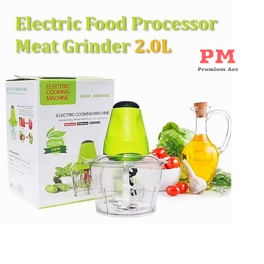 PROMO MURAH [ COD ] Blender Elektrik Penggiling Daging Stainless Steel 3 LITER 1254- Cappa Chopper Electric Grinder 2 liter