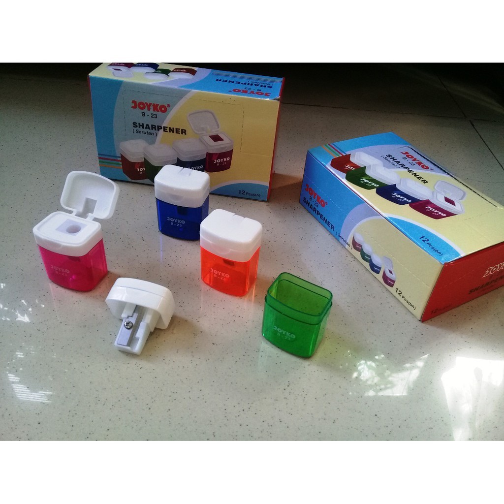 

Rautan Serutan Pencil Sharpener Plus Kotak Sampah - Joyko B-23